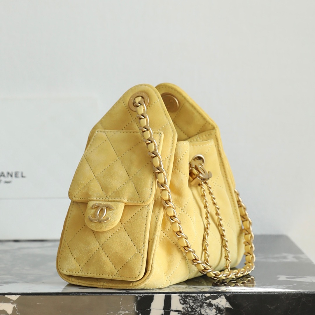 26C 25Bag Mini HandBag麂皮黃色_4