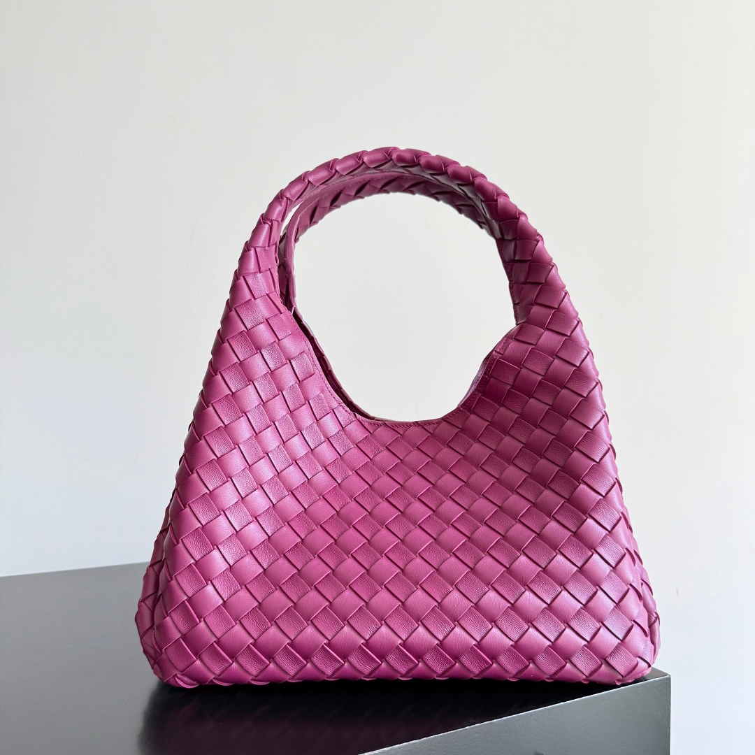 844249 Campana肩背包小號 漿果紅色_2