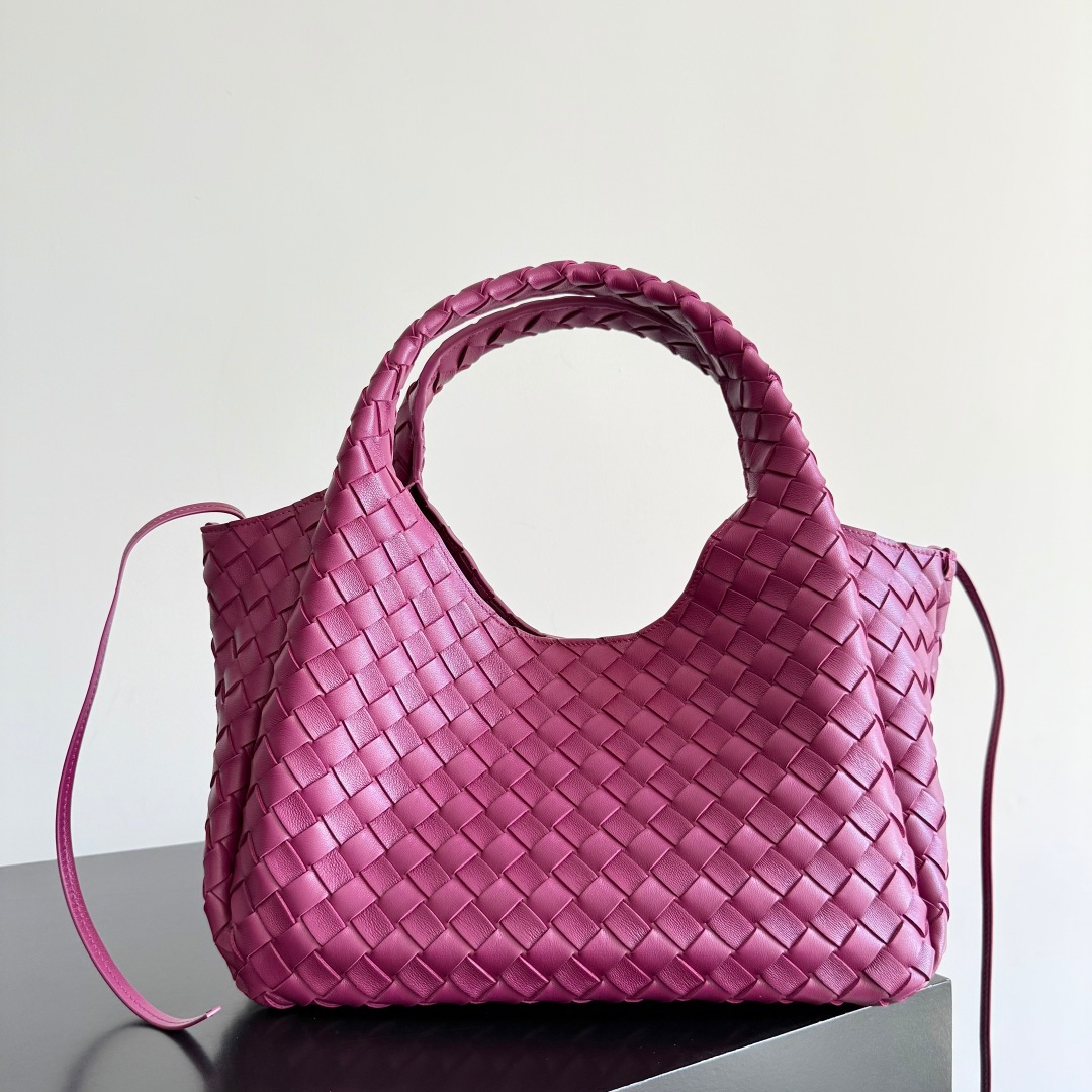 844249 Campana肩背包小號 漿果紅色_4