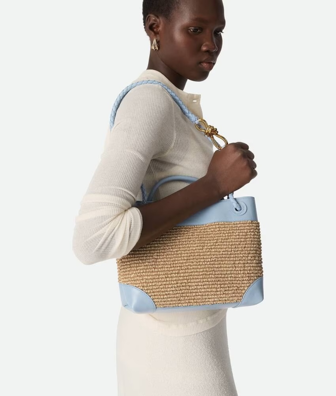 743568 Andiamo蝴蝶結小號 拉菲草/淺藍色_12