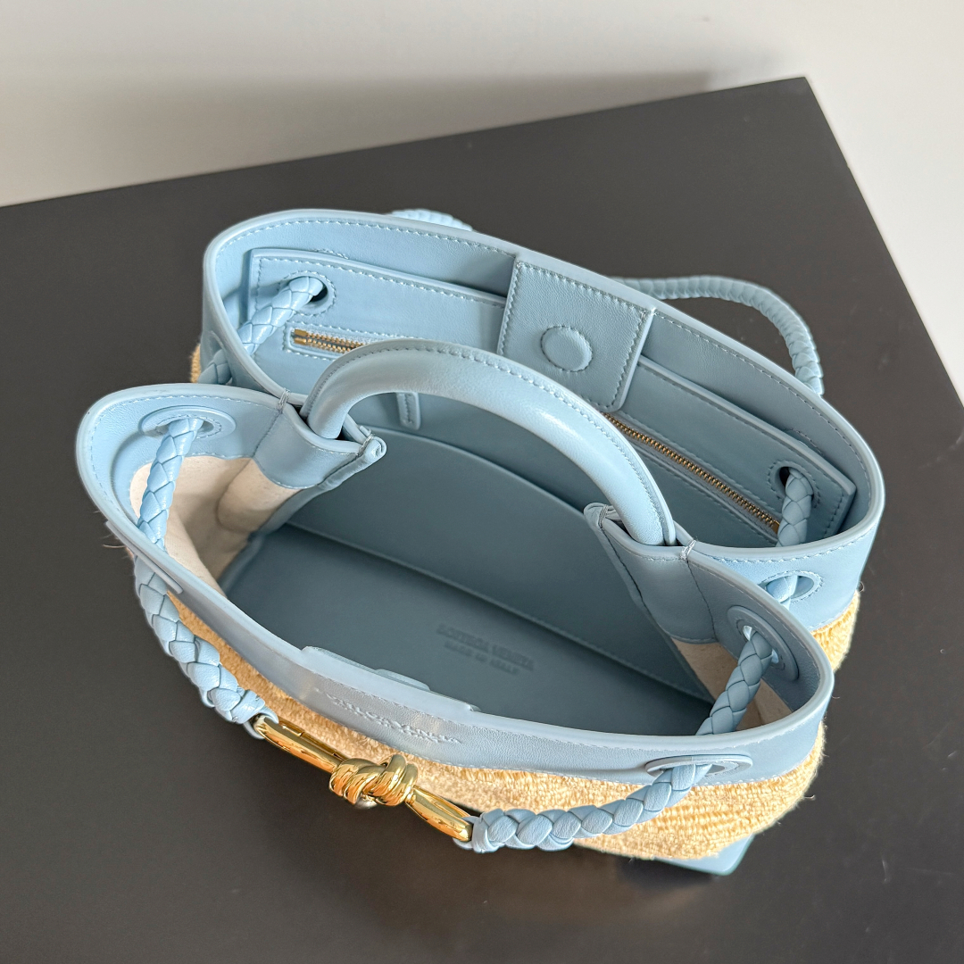 743568 Andiamo蝴蝶結小號 拉菲草/淺藍色_10