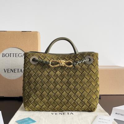 743568 Andiamo蝴蝶結小號 麂皮橄欖油綠色