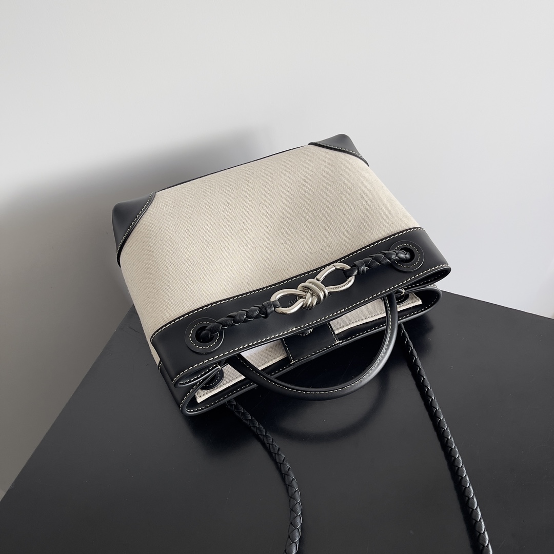 743568 Andiamo蝴蝶結小號 帆布銀扣_6