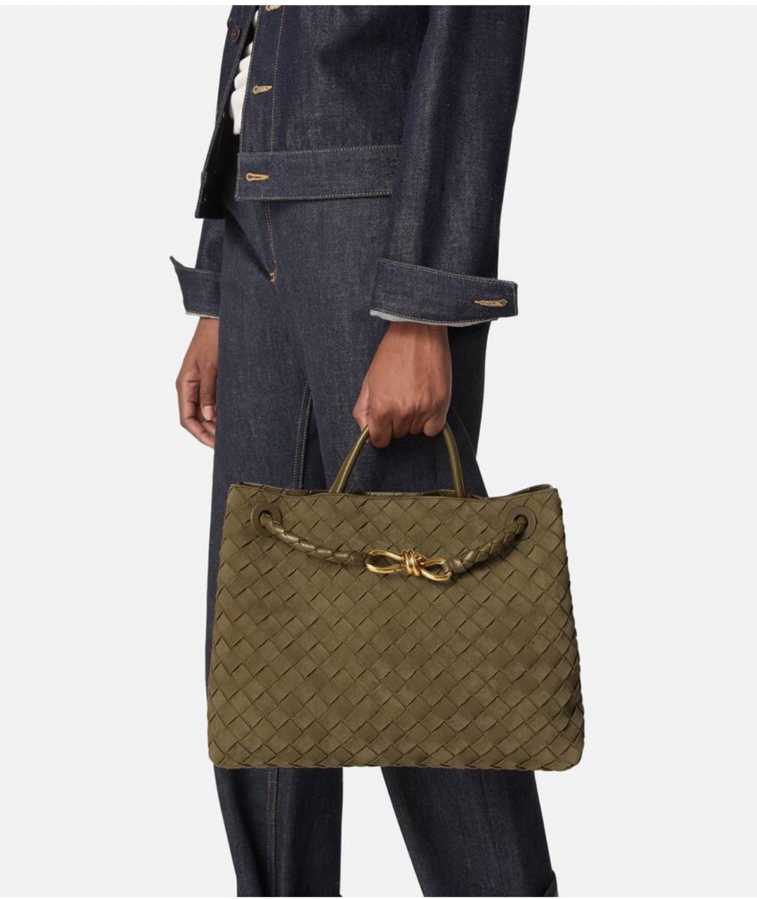 743572 Andiamo蝴蝶結中號 反絨柏樹綠_11