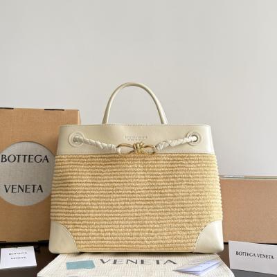 743572 Andiamo蝴蝶結中號 草編海鹽色