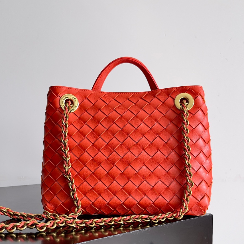 786008小號Andiamo鏈條包 橙紅色_4