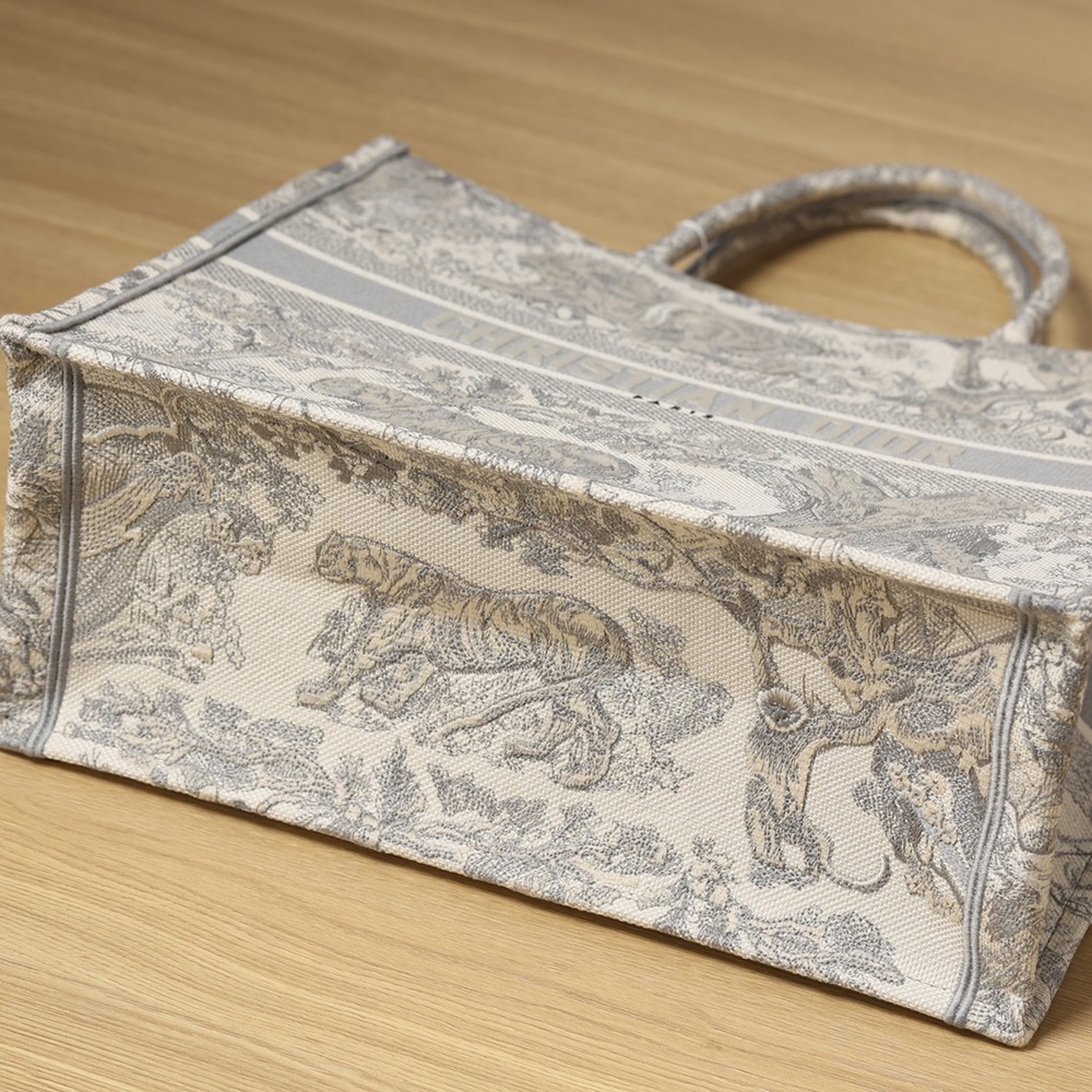 Book Tote 大號灰色老虎動物園_5