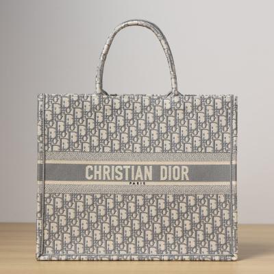大號 Book Tote 灰色 Oblique 印花