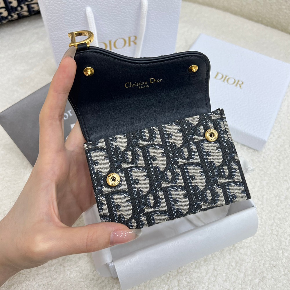 CD 馬鞍5格卡夾 藍D印花_6