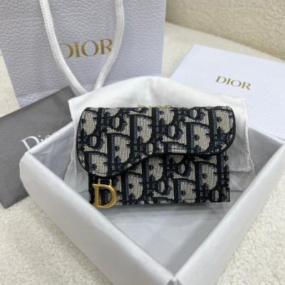 CD 馬鞍翻蓋卡夾 藍D印花