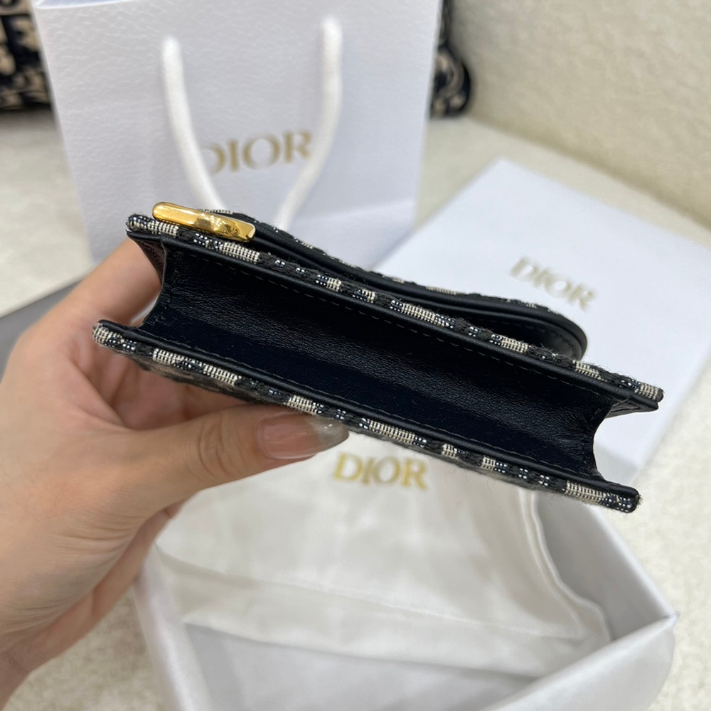 CD 馬鞍翻蓋卡夾 藍D印花_3