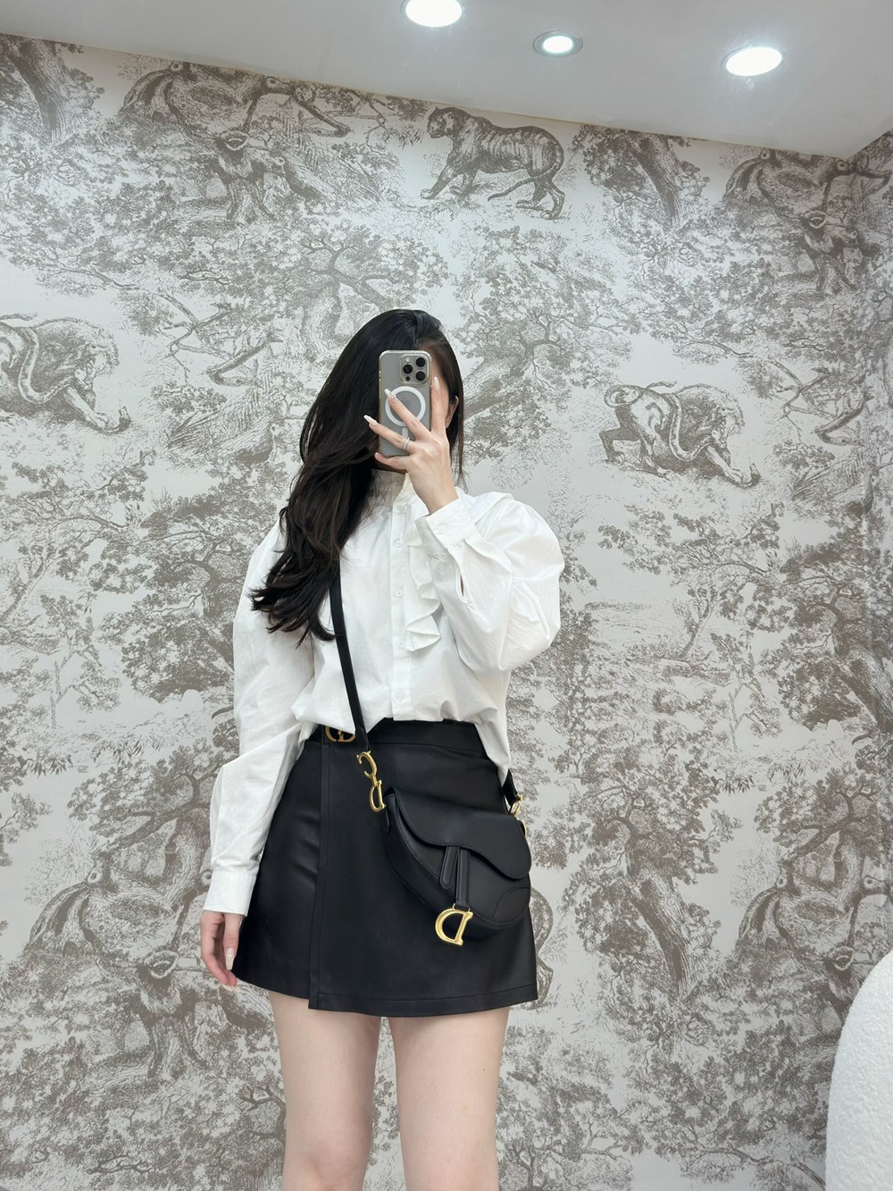 迷你Soft Saddle馬鞍包黑色光滑牛皮革_2