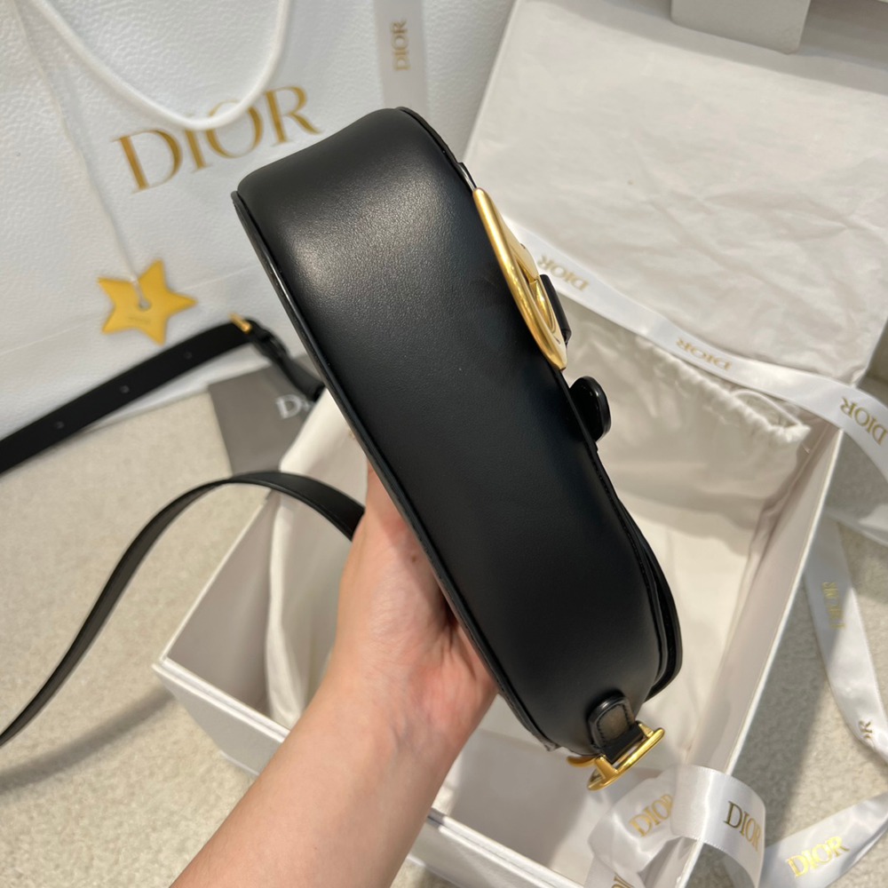 迷你Soft Saddle馬鞍包黑色光滑牛皮革_3