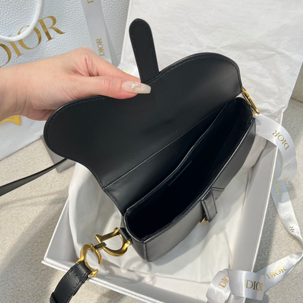 迷你Soft Saddle馬鞍包黑色光滑牛皮革_6