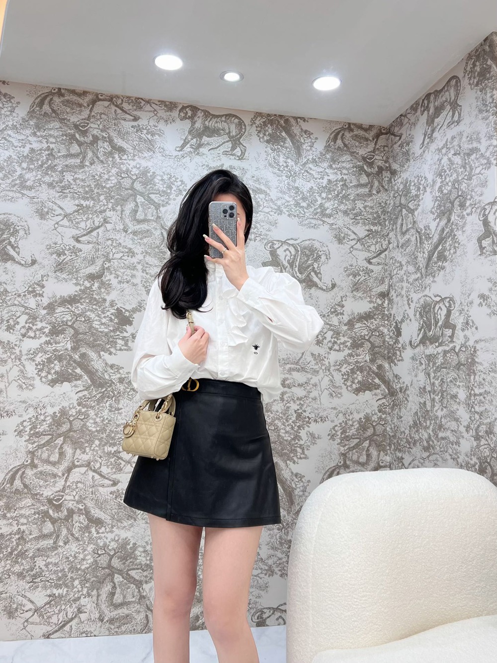 Lady  超迷你沙褐色/羊皮_5