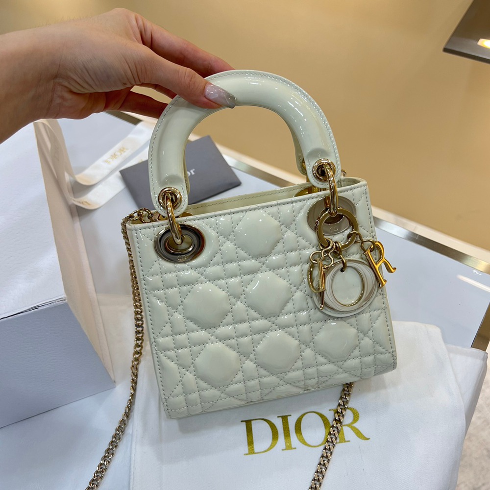 Mini Lady奶白/漆皮_1