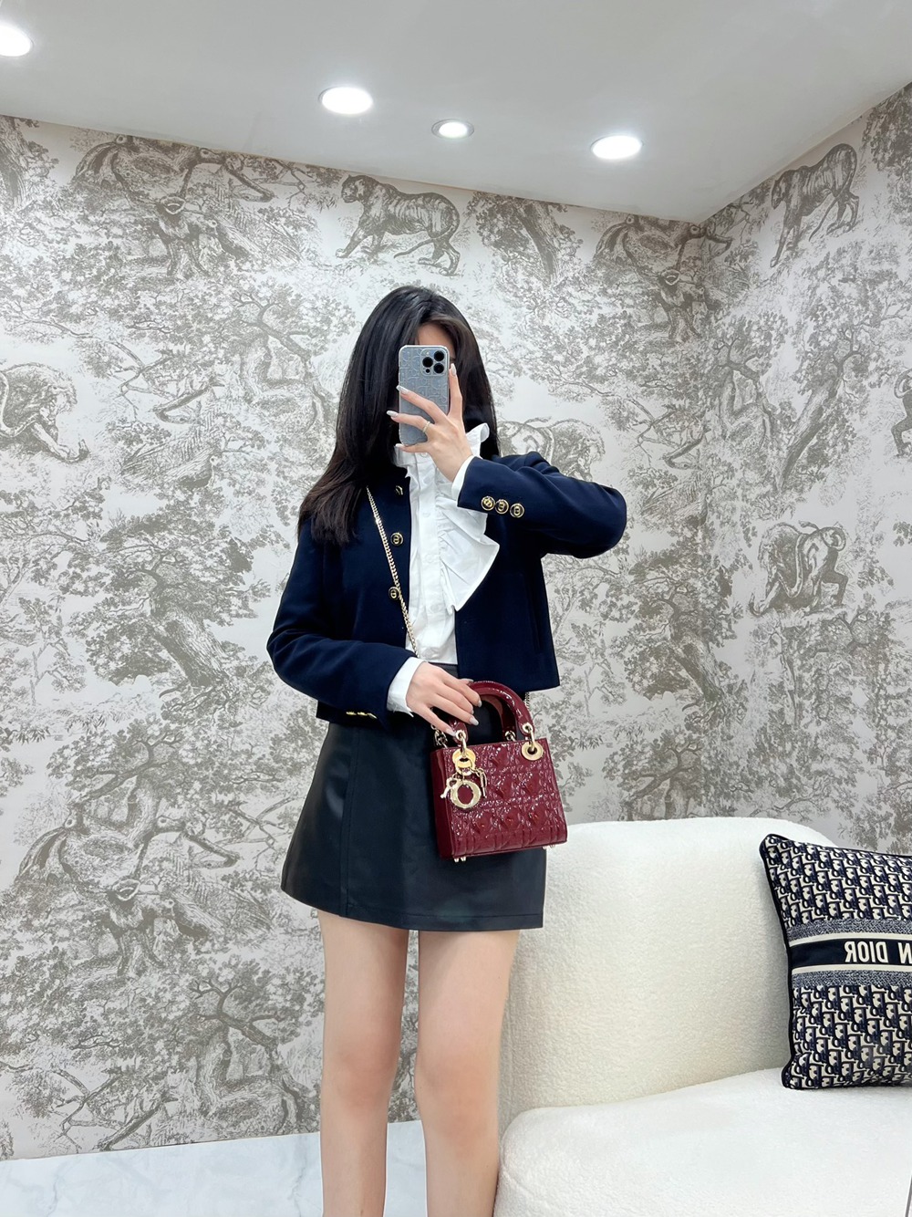 Mini Lady酒紅 漆皮_7