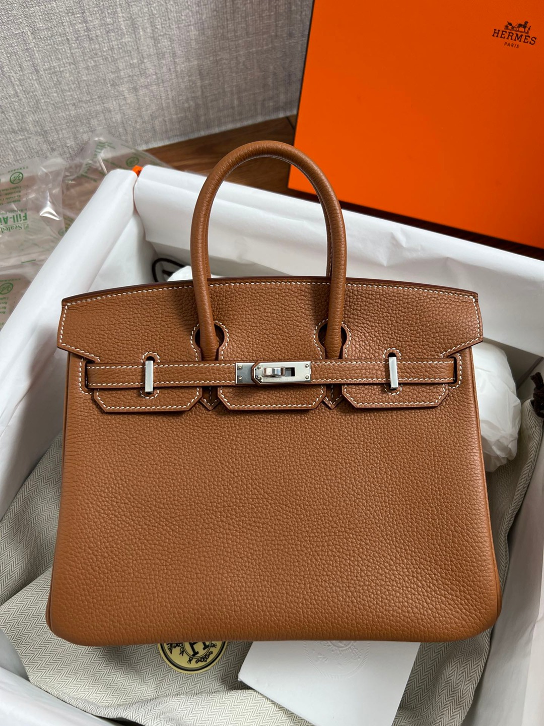 Birkin25 金棕銀扣_2