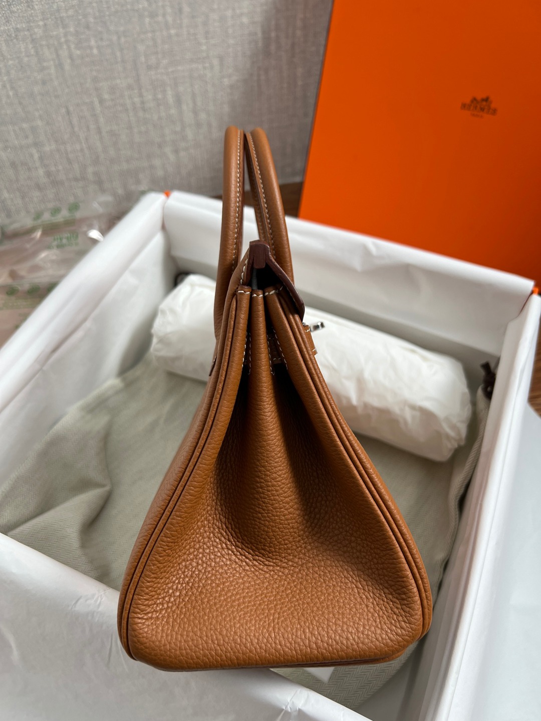 Birkin25 金棕銀扣_3