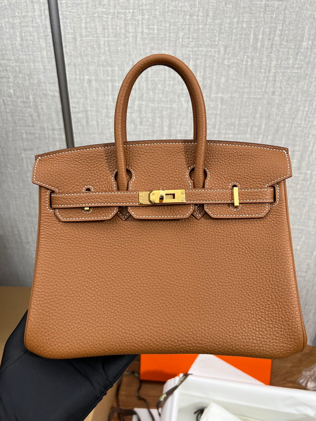 Birkin25 金棕金扣_5
