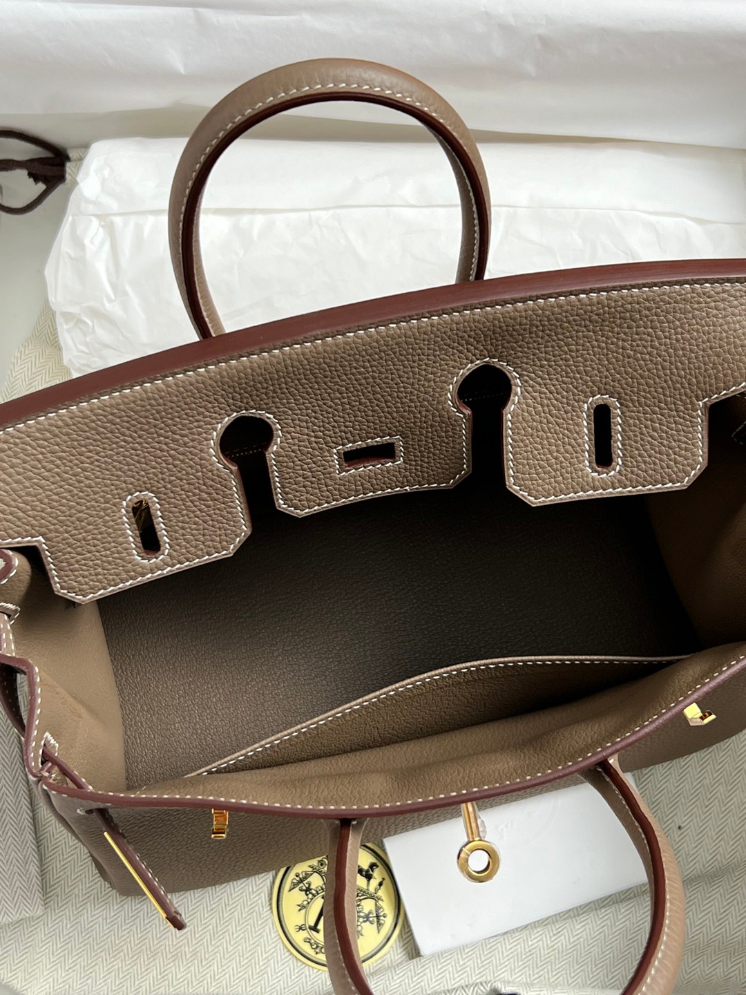 Birkin25大象灰金扣_18