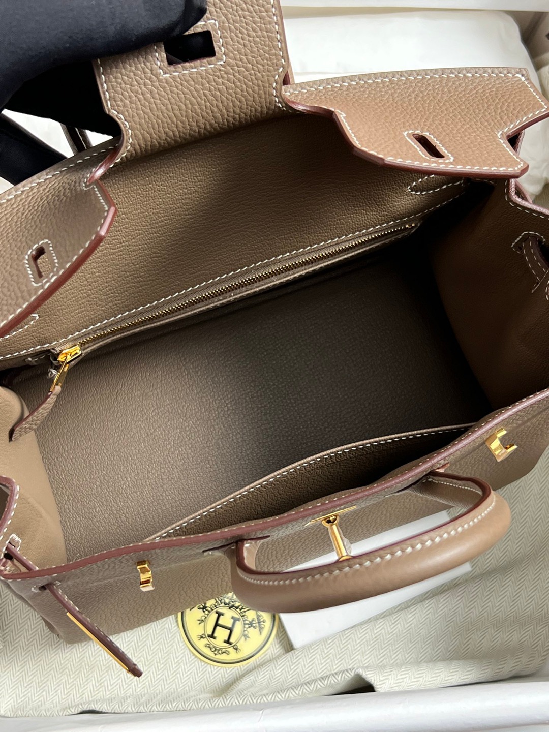 Birkin25大象灰金扣_19