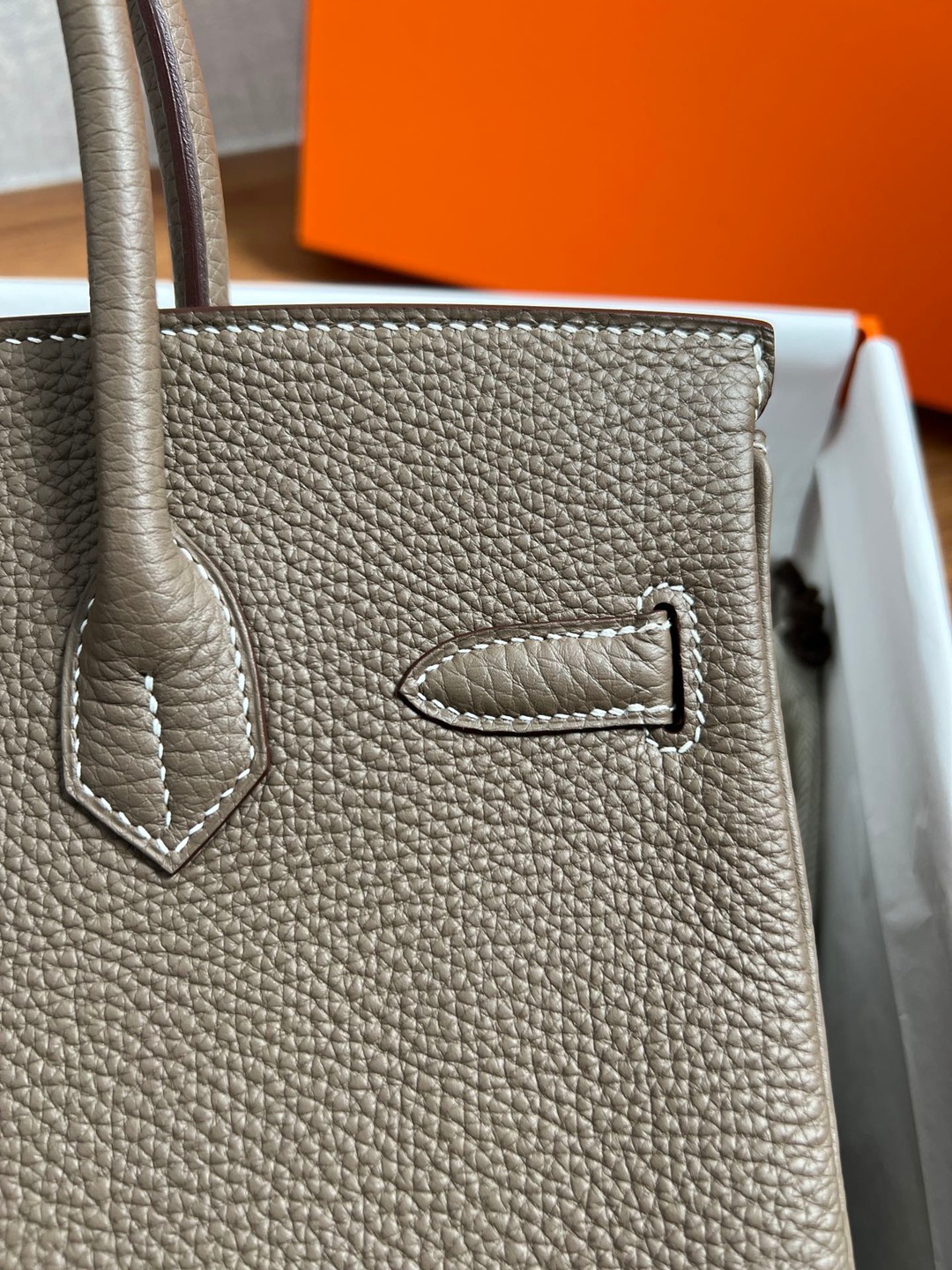 Birkin30 大象灰銀扣_17