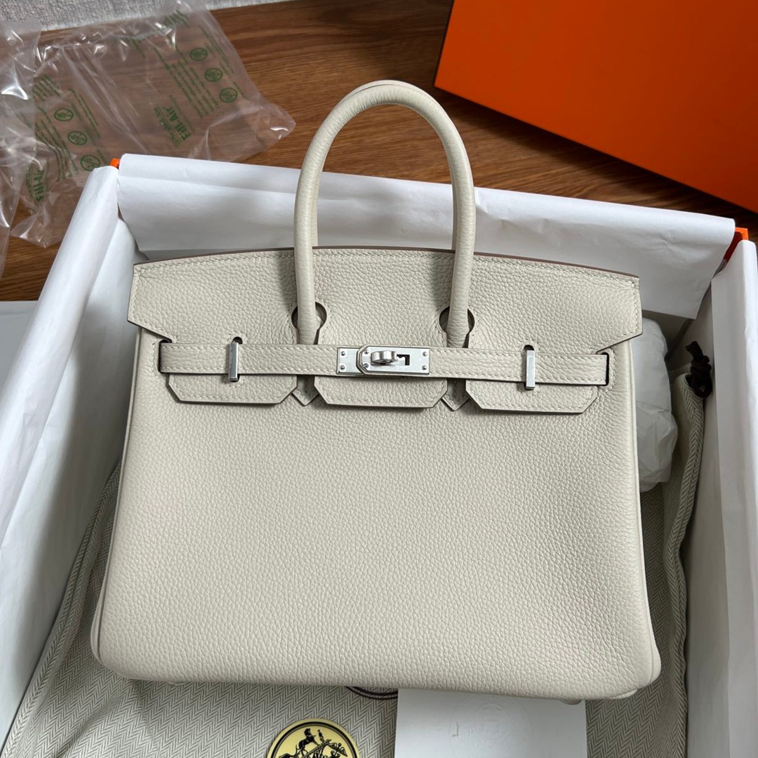 Birkin25 奶昔白銀扣_1