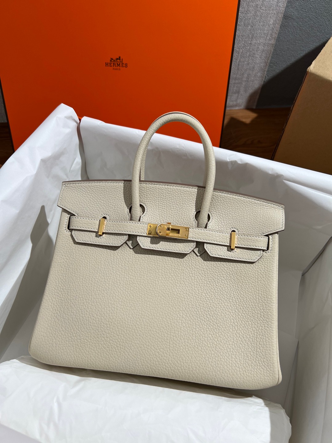 Birkin25 奶昔白金扣_2