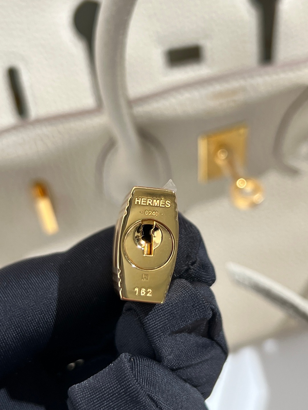 Birkin25 奶昔白金扣_25