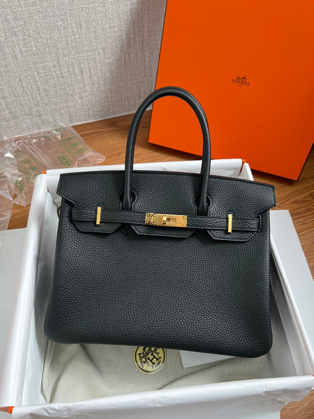 Birkin30 黑色金扣_4