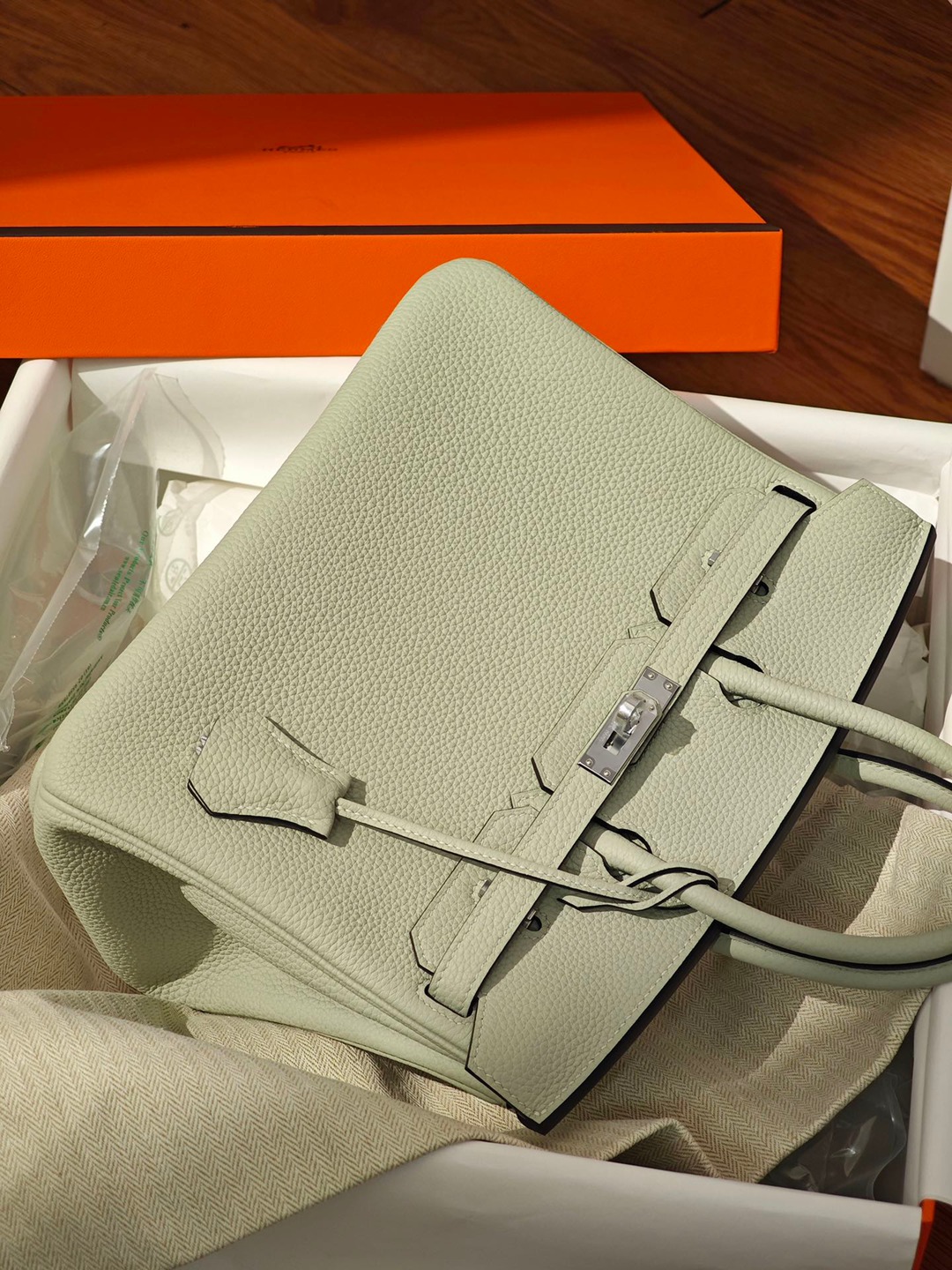 Birkin25 水晶灰銀扣 Togo皮_5