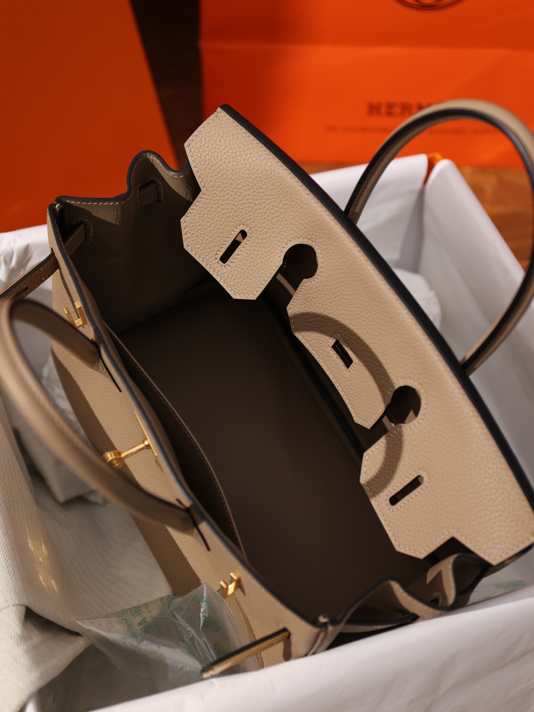 Birkin30 風衣灰金扣 Togo皮_2