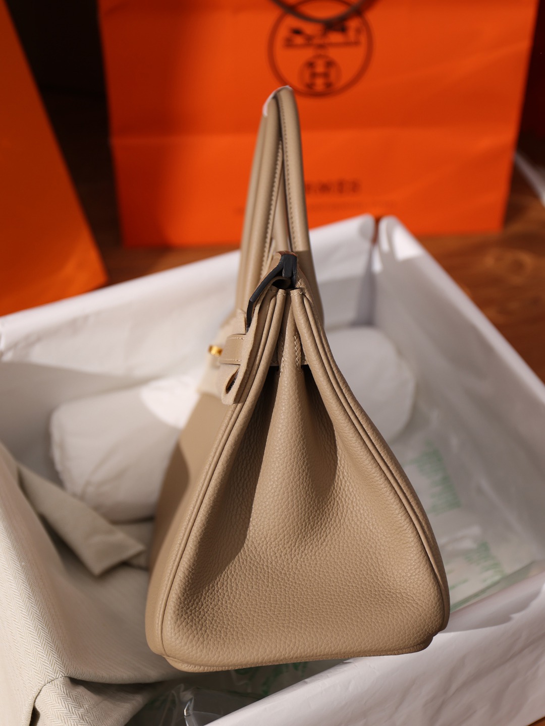 Birkin30 風衣灰金扣 Togo皮_11