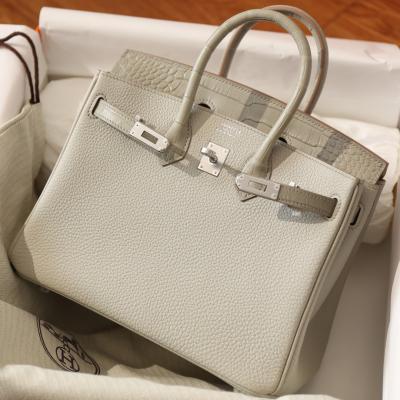 Birkin25鱷魚配灰色銀扣